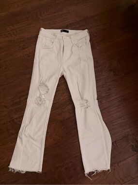 3x1 White High-Rise Jeans with Button Fly